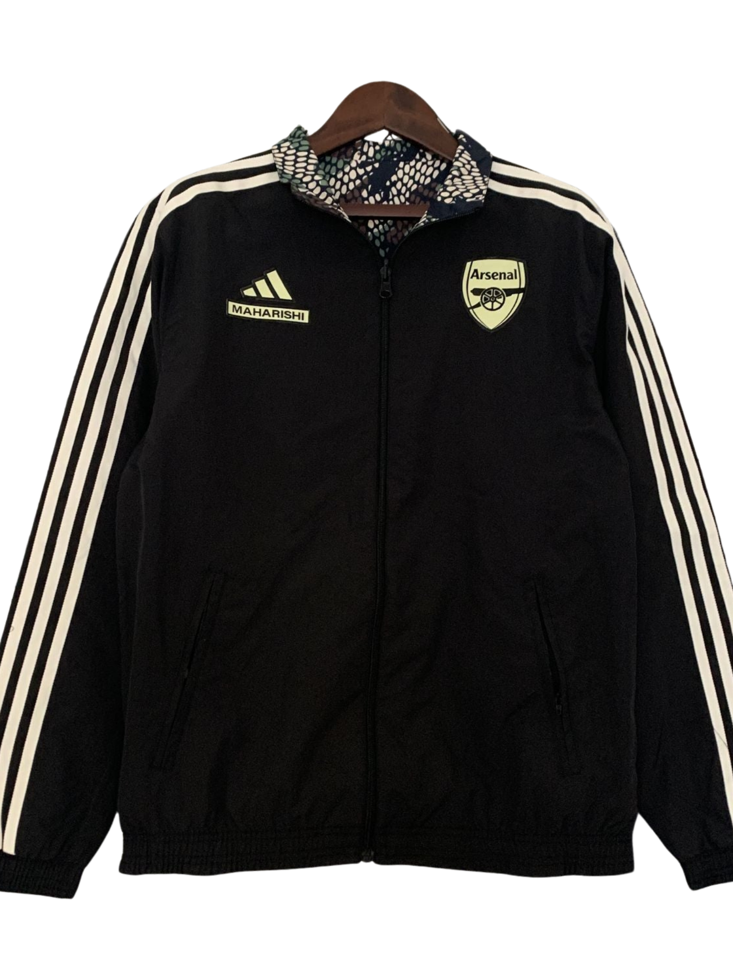 Arsenal 23/24 Windbreaker Reversible Black and Green