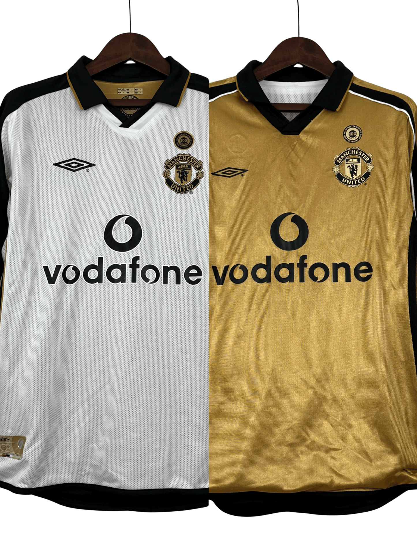 100th Anniversary Manchester United Retro Jersey home 2001/02 - Long Sleeve