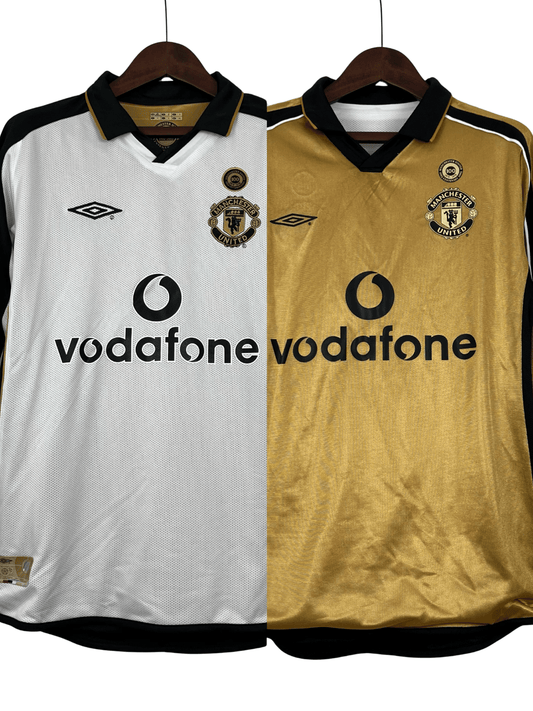 100th Anniversary Manchester United Retro Jersey home 2001/02 - Long Sleeve