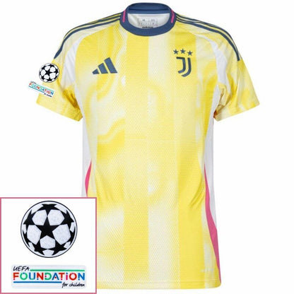 Juventus Yldiz 10 Away 2024/25 Patches UCL UEFA Foundation (Official Printing)