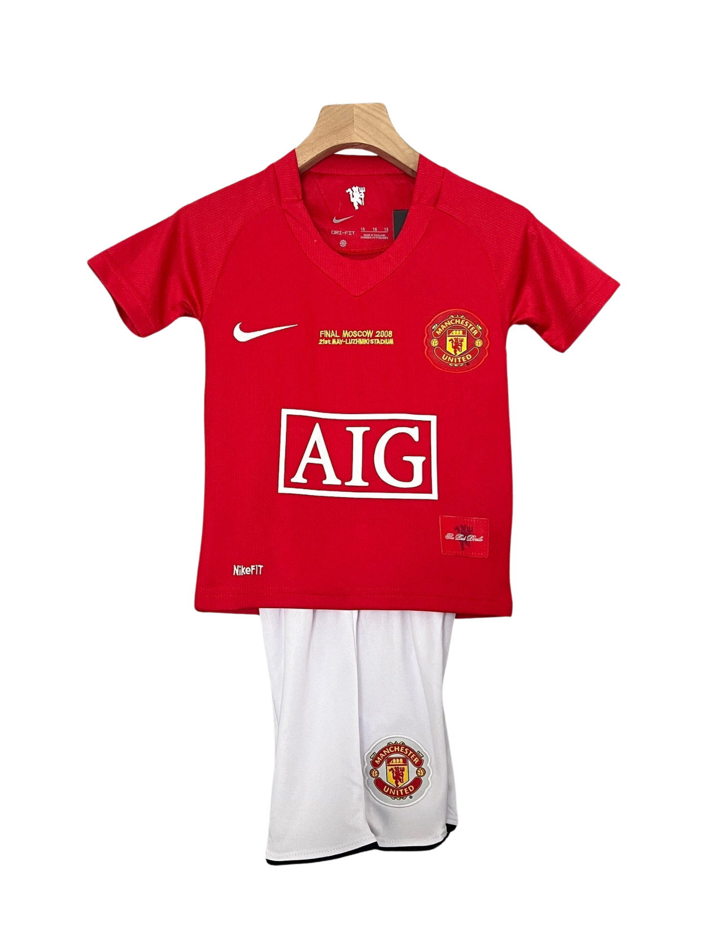 MANCHESTER UNITED SPECIAL FINAL CHAMPHIONS LEAGUE I 07/08 CHILDREN'S SET (RETRO)