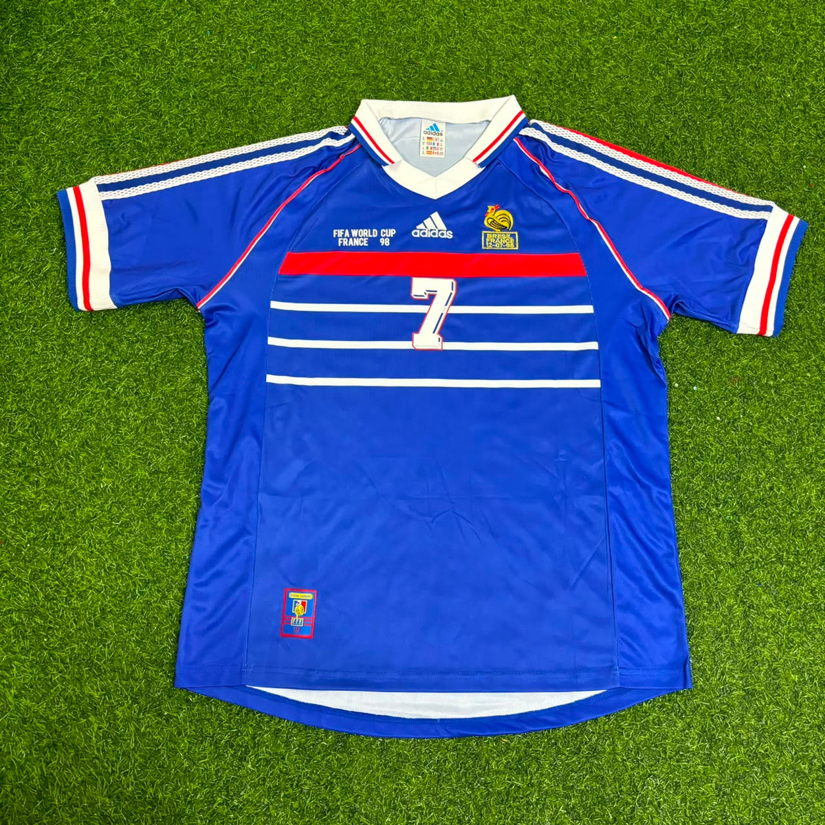 Didier Deschamps France 1998 World Cup Retro Football Jersey Maillot Trikot Soccer Shirt