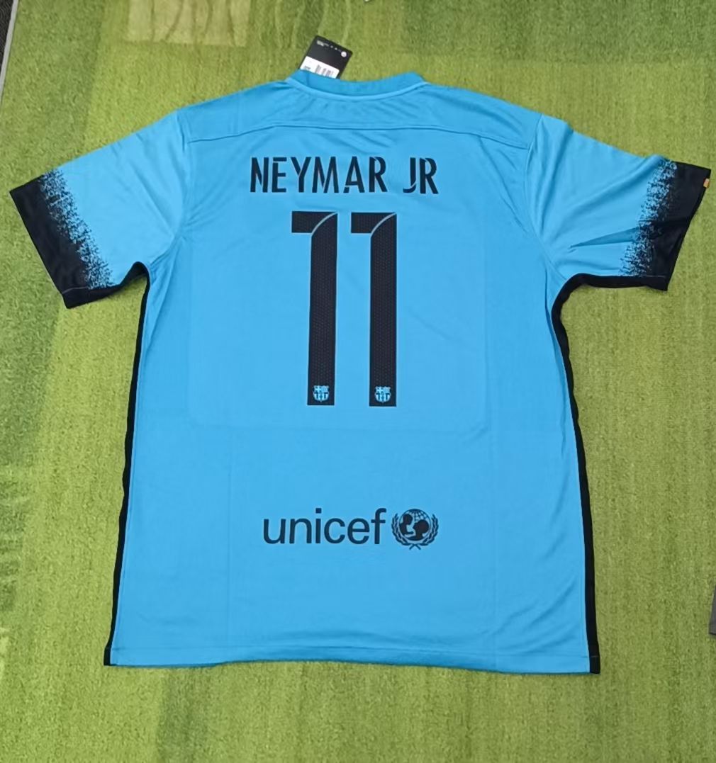 Neymar JR Barcelona 2015-2016 Retro Jersey Maillot Trikot Maglia